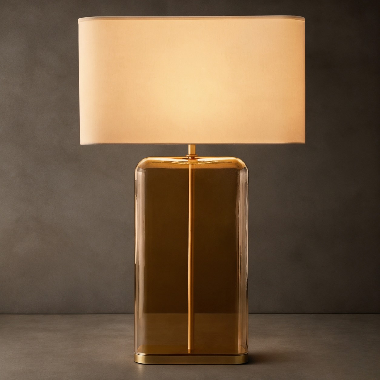ELARA AMBER GLASS TABLE LAMP 28