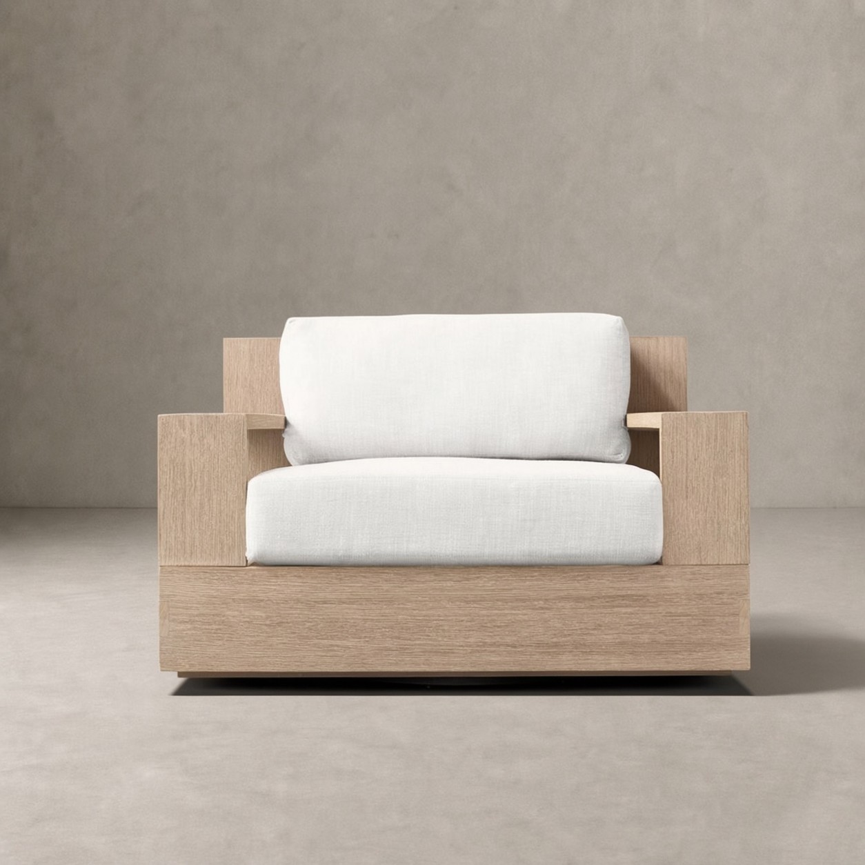 AREZZO Teak Box-Frame Lounge Chair - WBERT HOME