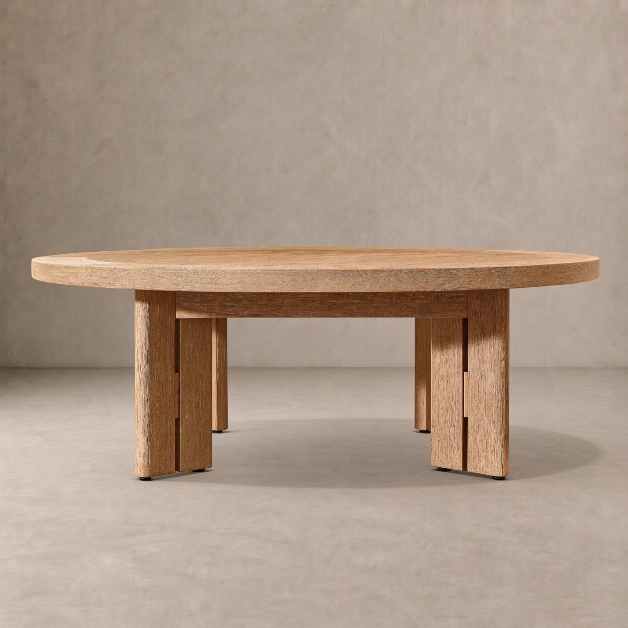 MODERNA Teak Outdoor Round Coffee Table - WBERT HOME