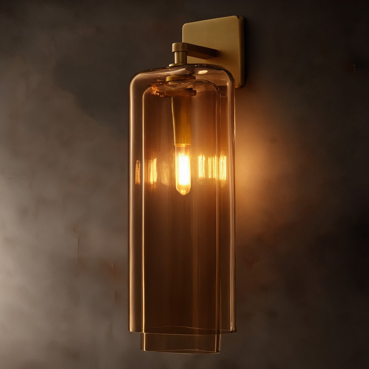 ELARA AMBER GLASS SCONCE 21