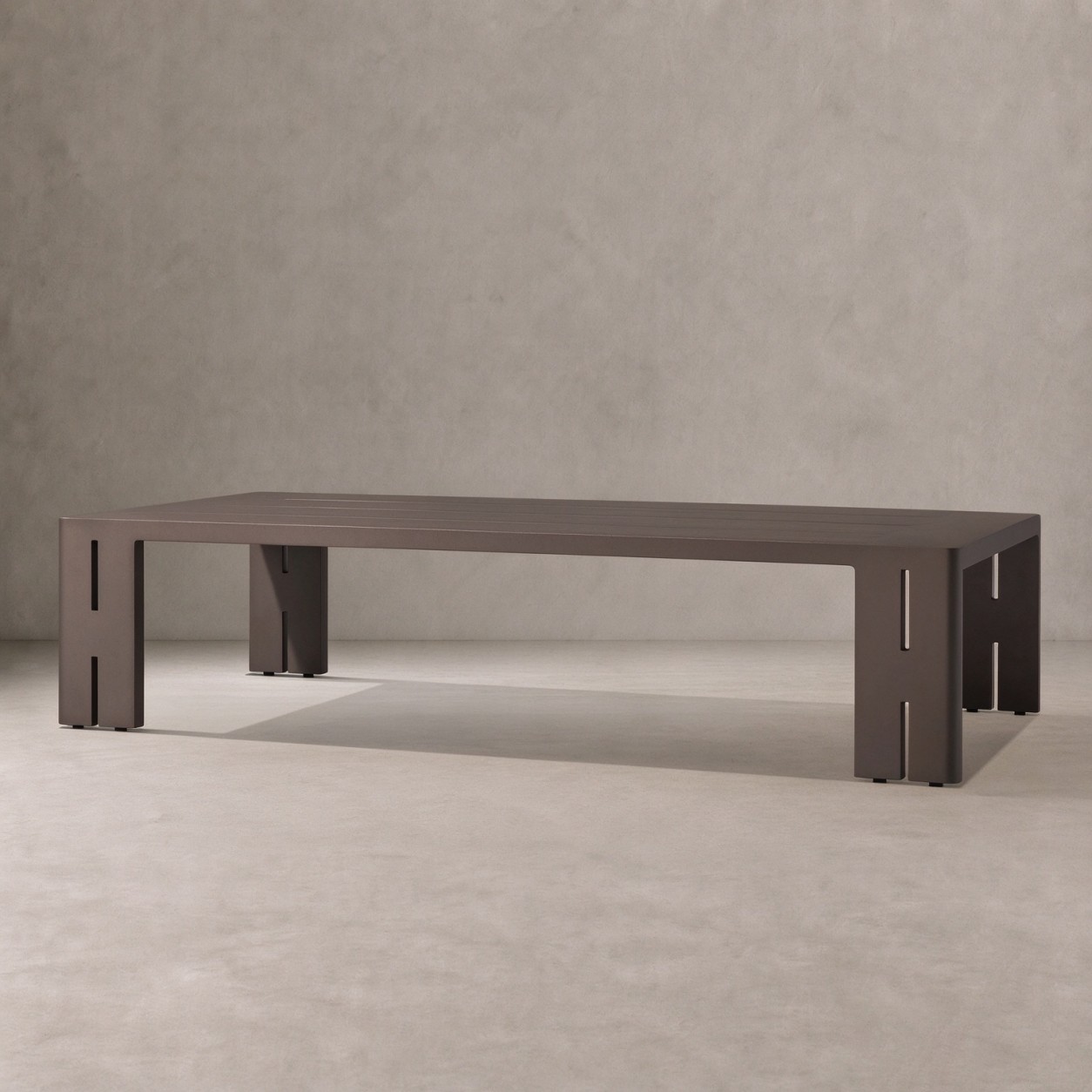 MODERNA Aluminum Outdoor Rectangular Coffee Table - WBERT HOME