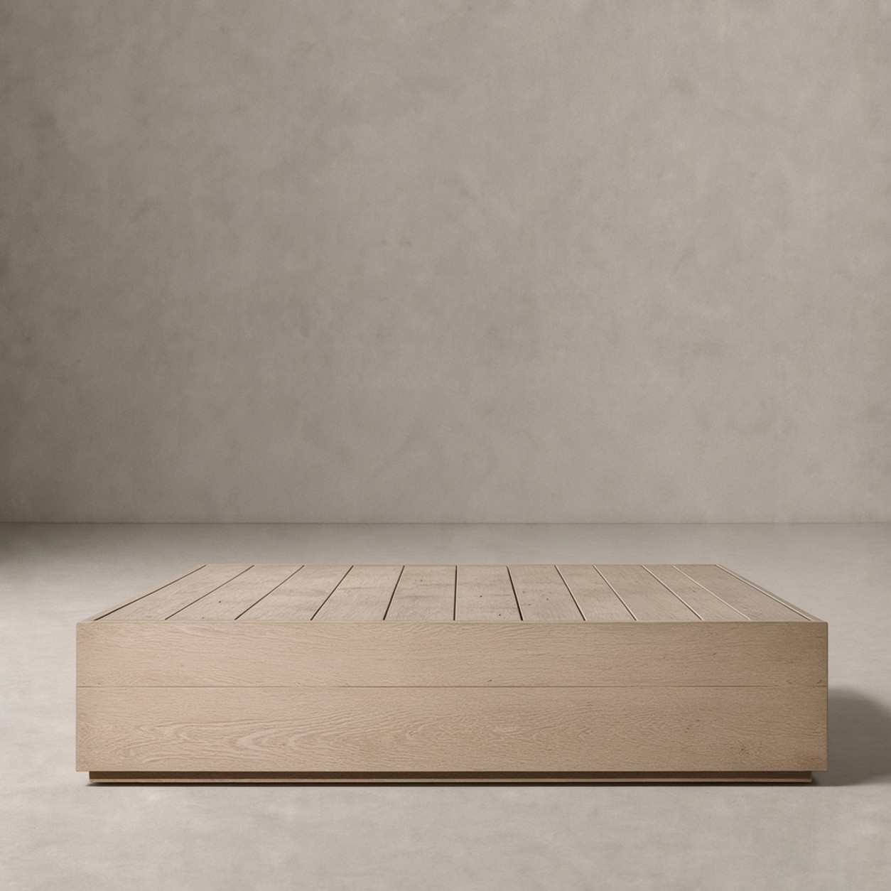AREZZO Teak Box-Frame Square Outdoor Coffee Table - WBERT HOME