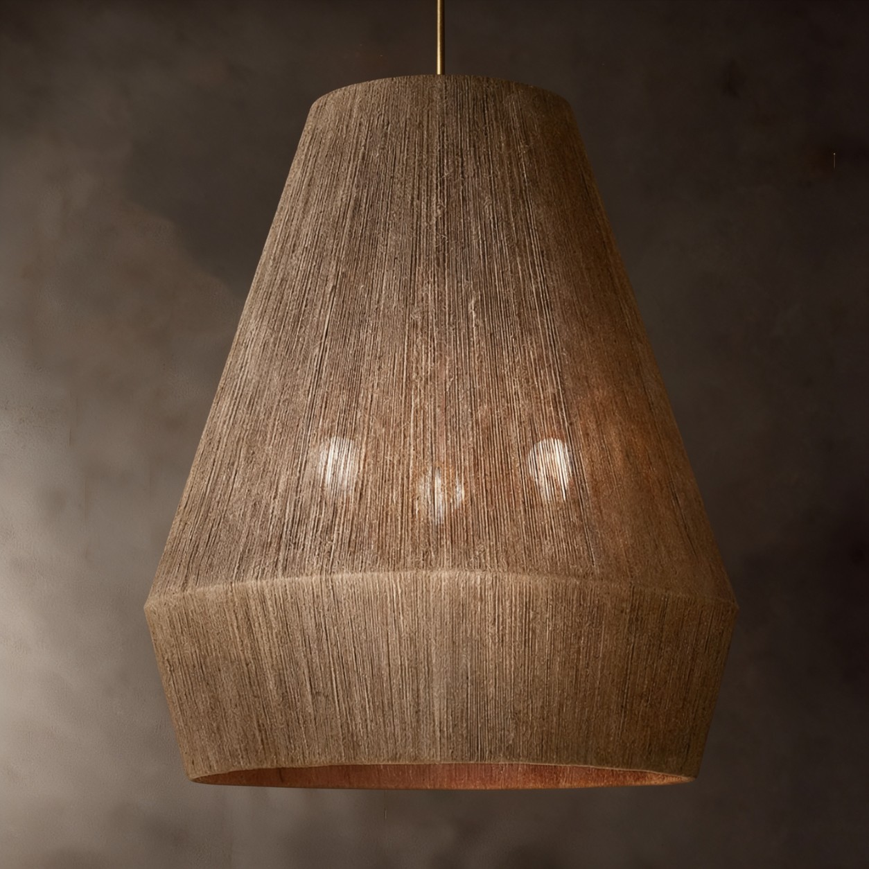 PAOW Woven Jute Funnel Pendant - WBERT HOME