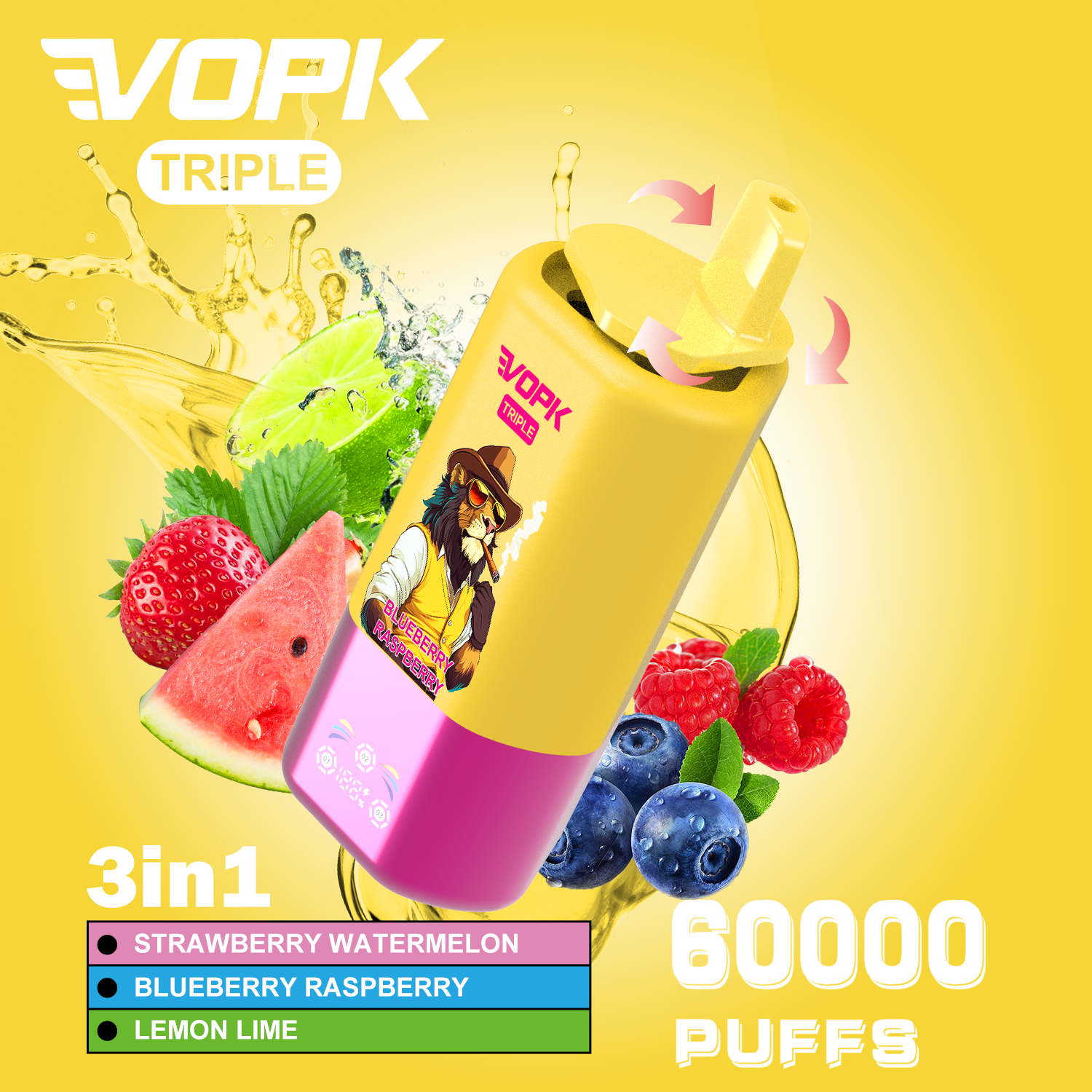 VOPK Triple 60000 Puffs – Jednorazowy e-papieros 3w1 - vapepodpl