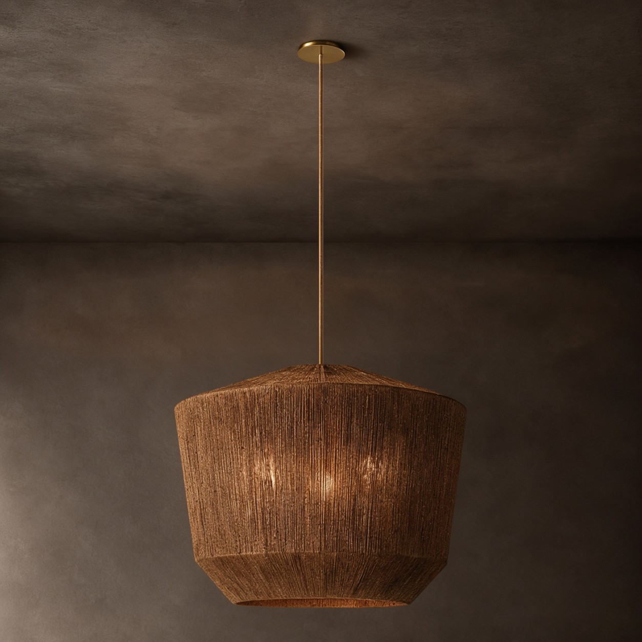 PAOW Woven Jute Basket Pendant - WBERT HOME