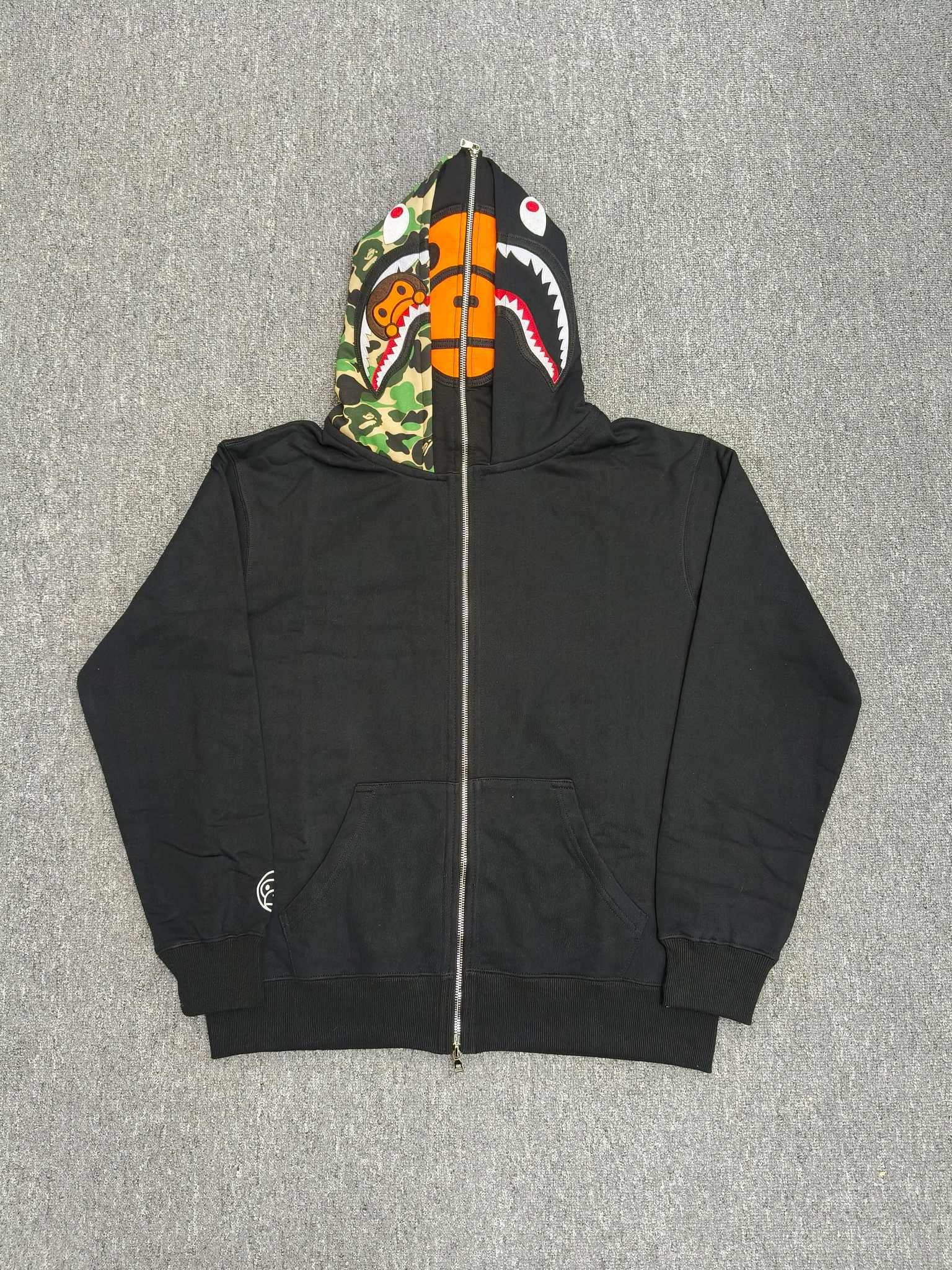 Bape x Milo Collaboration Series Double Cap Pure Cotton Casual Hoodie for Men and Women