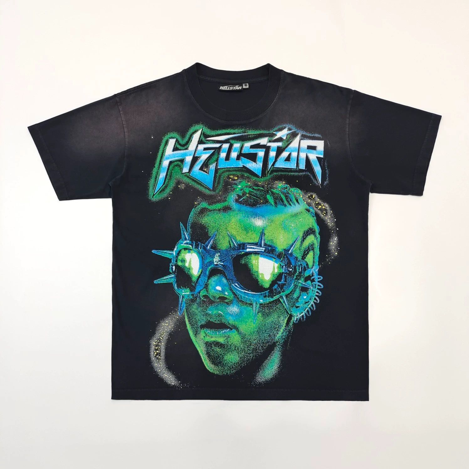 1:1 top American High Street Vintage Washing short sleeve vintage Alien T-shirt
