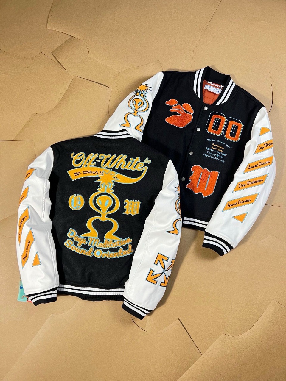 1:1 New AC Milan heavy embroidery hot brick loose pilot baseball jacket