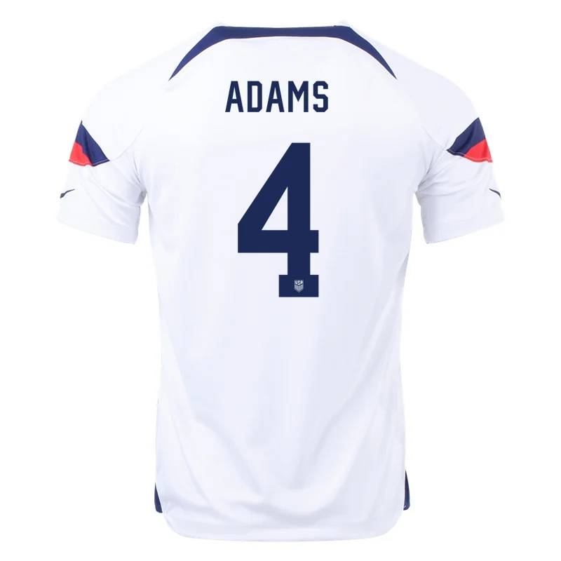 Tyler Adams #4 USMNT Heimtrikot Weltmeisterschaft 2022