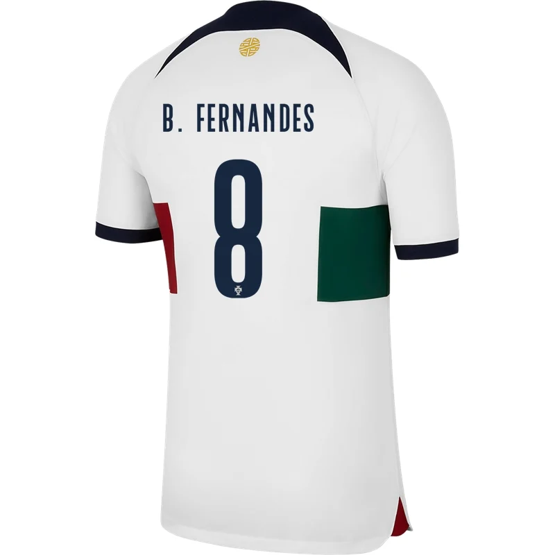 Bruno Fernandes #8 Portugal Auswärtstrikot Weltmeisterschaft 2022