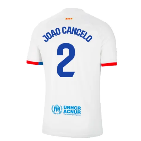 Kinder JOAO CANCELO FC Barcelona 2023/24 Auswärtstrikot