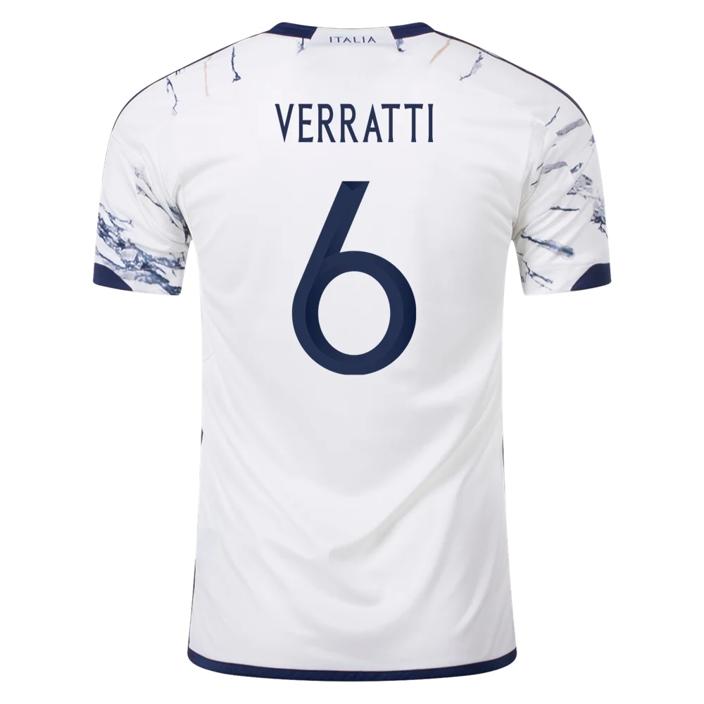 Italien #6 Marco Verratti Auswärtstrikot 23/24