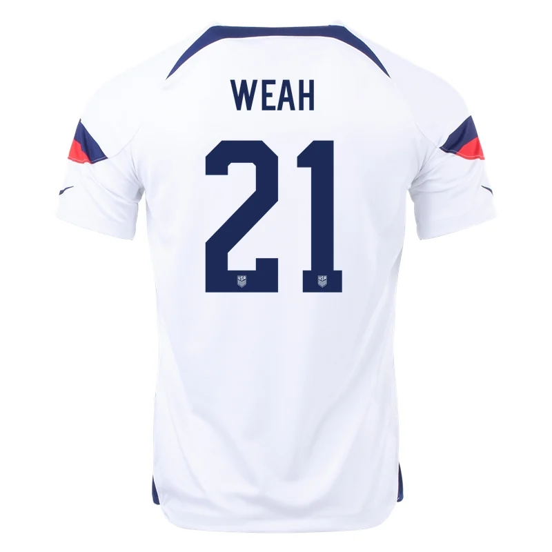 Timothy Weah #21 USMNT Heimtrikot Weltmeisterschaft 2022