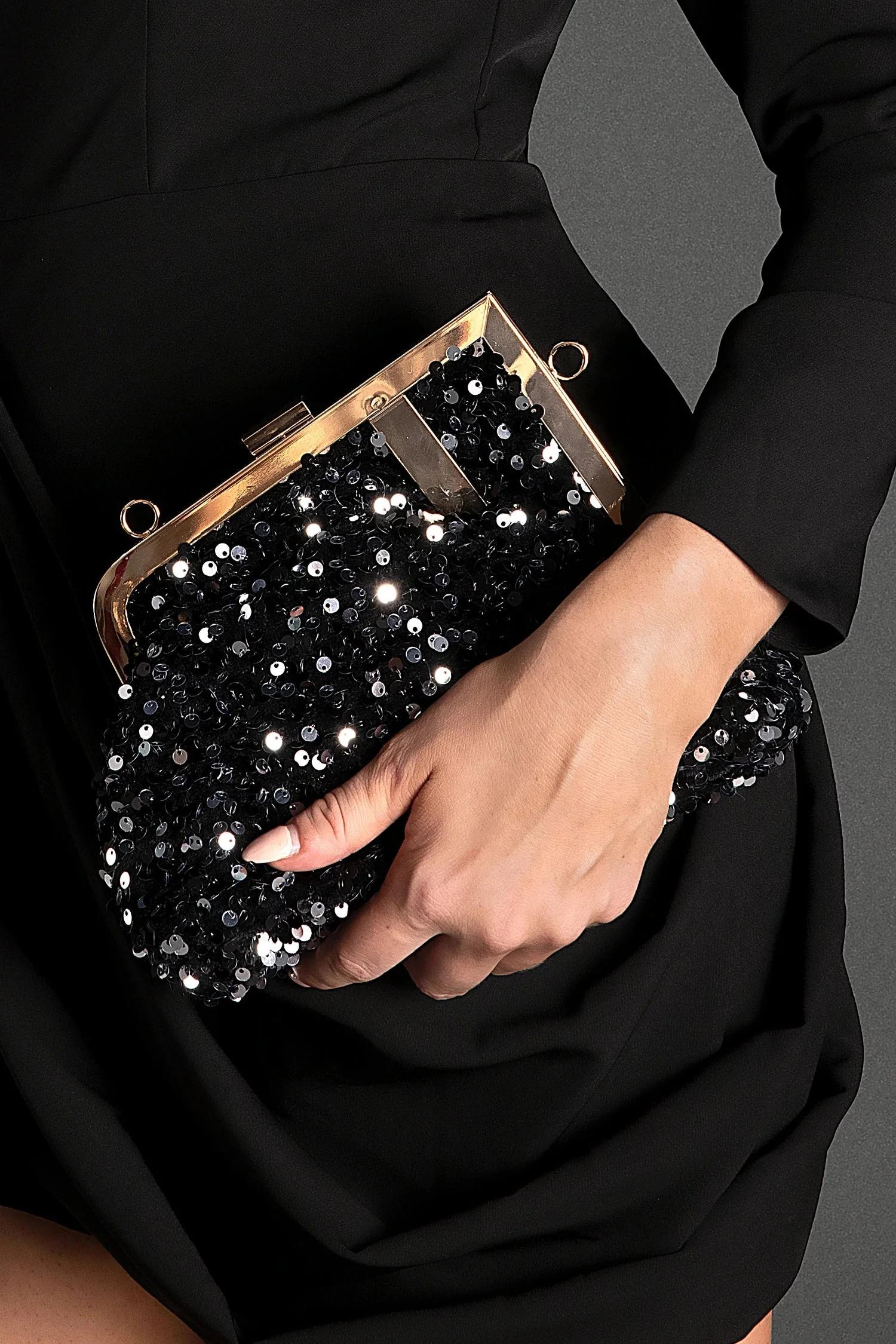 LOVEVVR Gerasimos Glitter Sequin Handbag