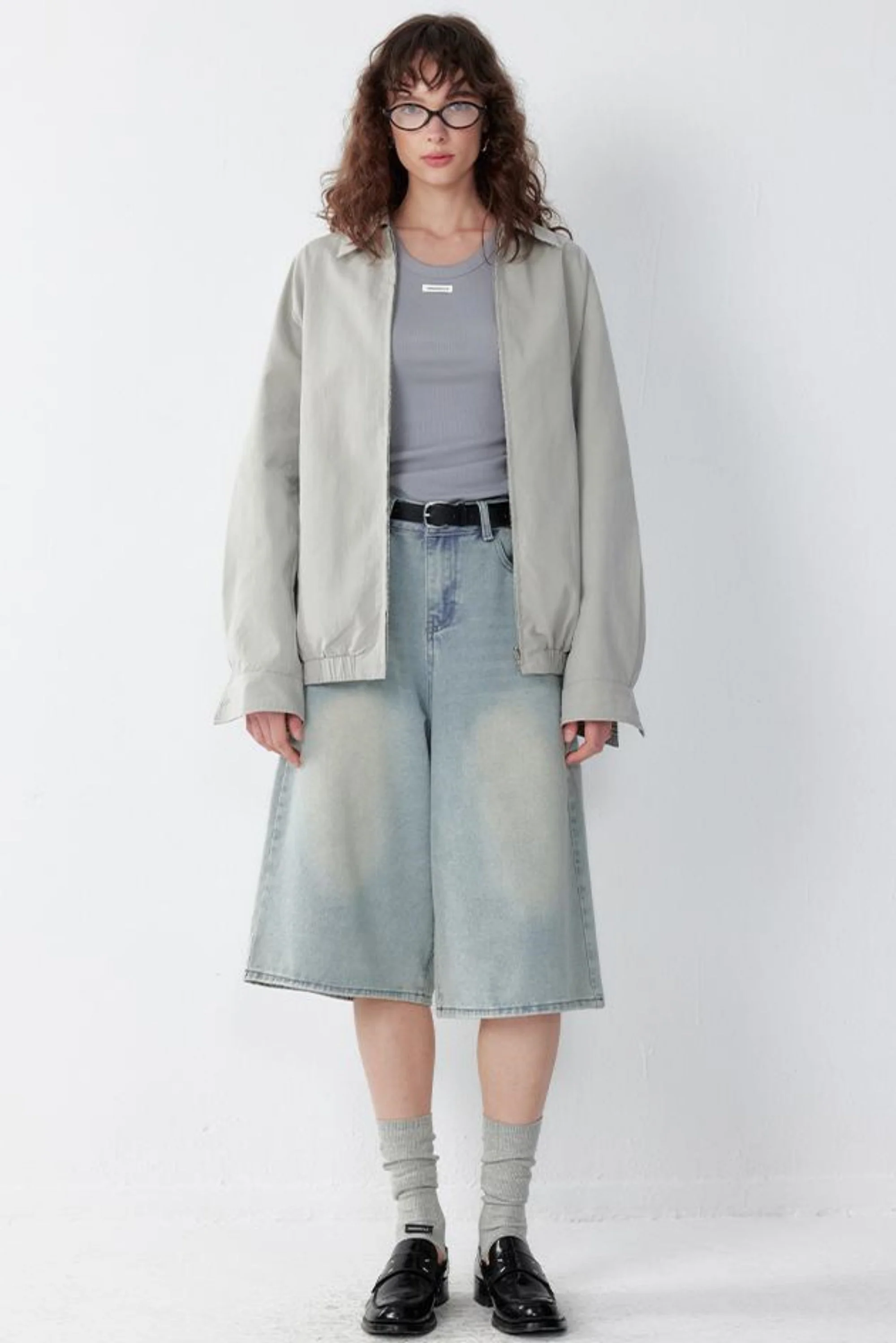 Vintage Wide Leg Denim Pants