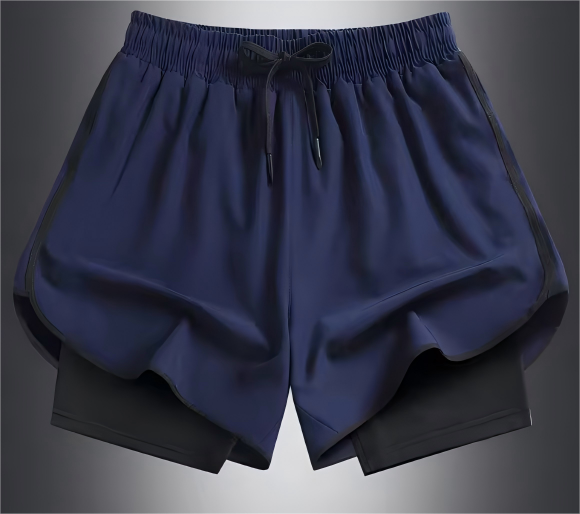 Velocity™ Dual-Layer Training Shorts - Navy Blue